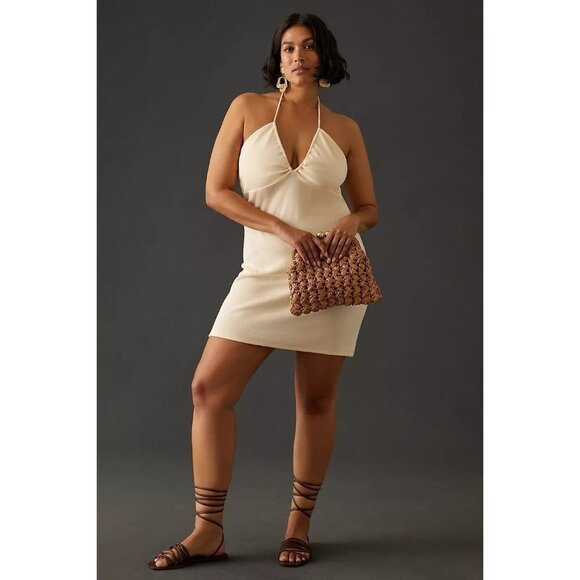 Anthropologie Dresses & Skirts - NWT Anthropologie Halter Ruched Mini Dress L